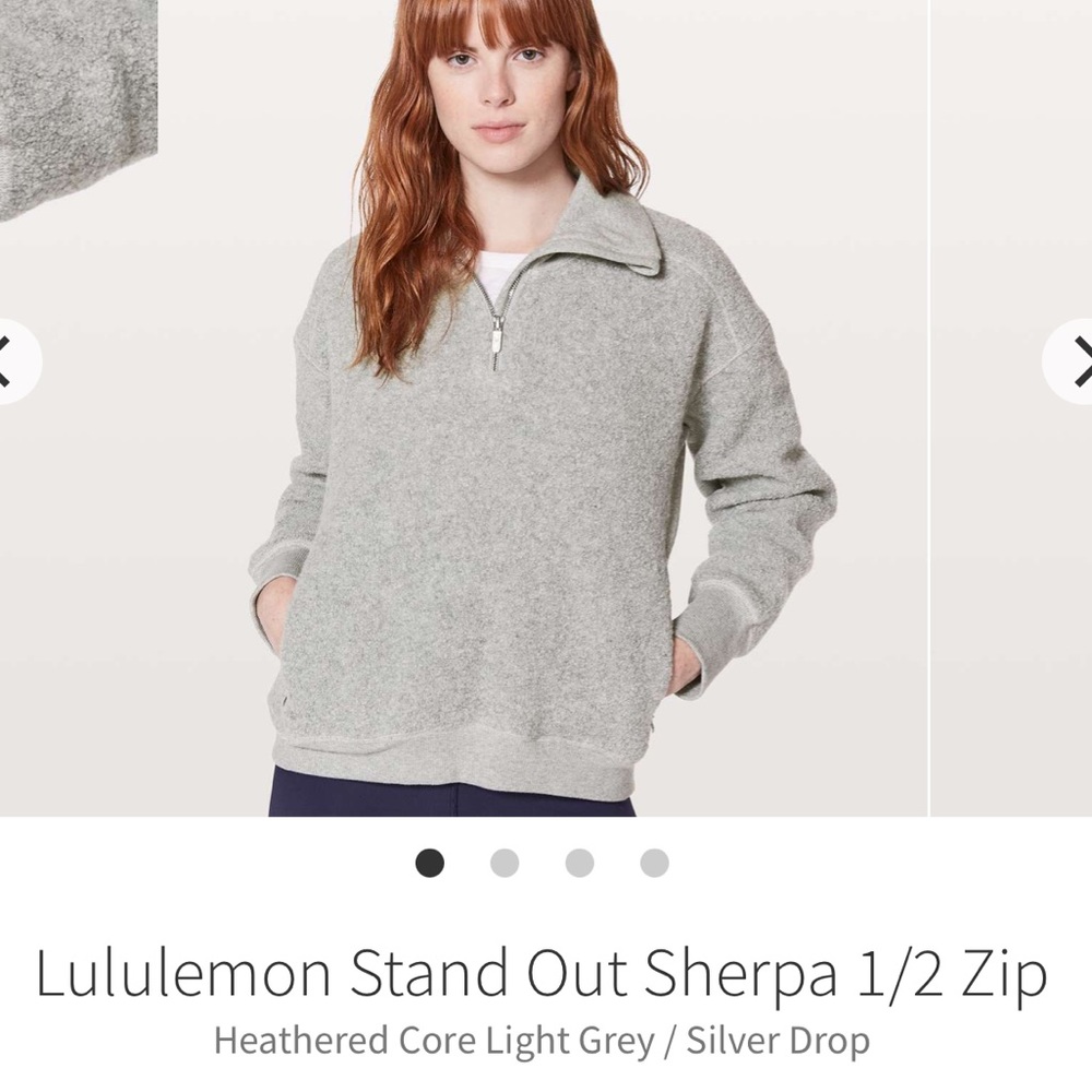 Lululemon Sherpa (Fleece) 1/2 Zip - Size 6
